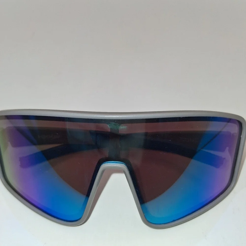 iGogs Sport Wrap Sunglasses Blue Gray Shield Lightweight Mens Outdoor Cycling